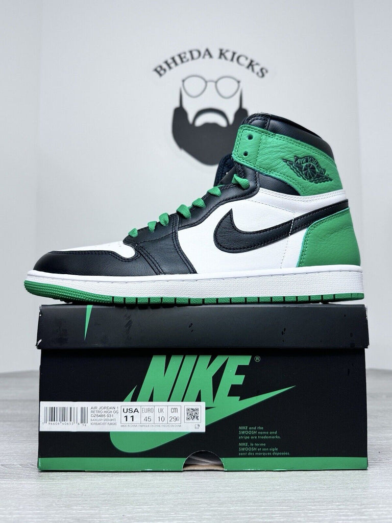 Size 11 - Air Jordan 1 Retro OG High Lucky Green Worn Once DZ5485-031