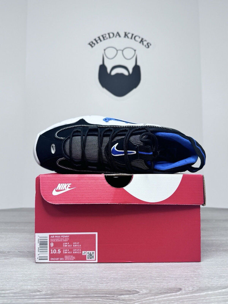 Size 9 - Nike Air Max Penny 1 Orlando Black Varsity Royal DN2487-001 Preowned