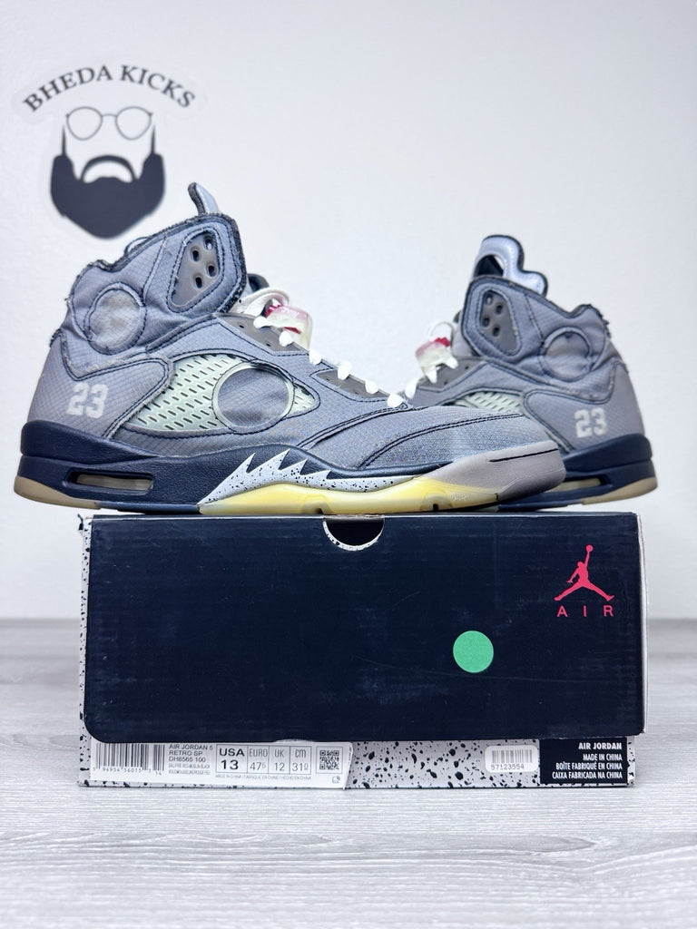 Size 13 - Nike Air Jordan 5 Retro SP x Off-White Mid Muslin CT8480-001 Preowned