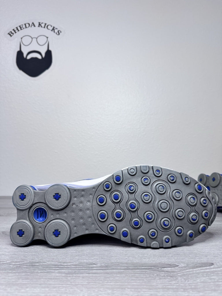 Size 15 - Nike Shox NZ SL Shoes Sneakers 2012 378341-140 Blue White Leather