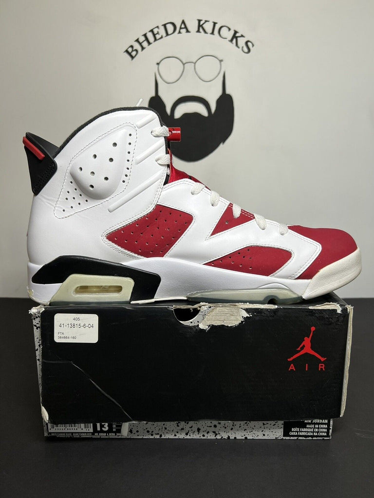 Nike Air Jordan 6 VI Retro Carmine 2014 Red White Size 13 Sneakers 384664-160 Og