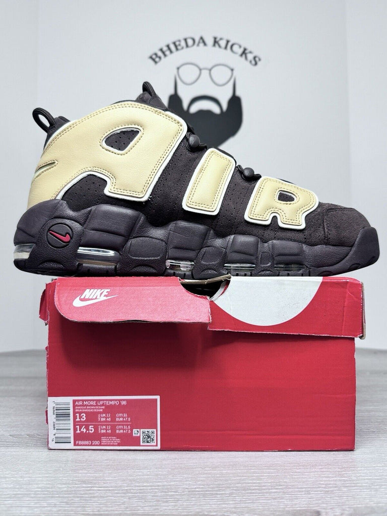 Size 13 - Nike Air More Uptempo 96 Baroque Brown/Sesame FB8883-200 Worn Once