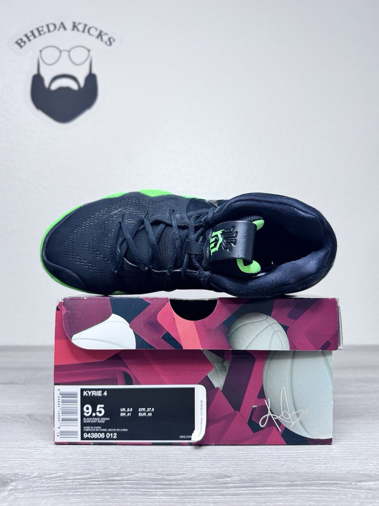 Size 9.5 - Nike Kyrie 4 Halloween Sneakers Black Green 943806-012 Preowned