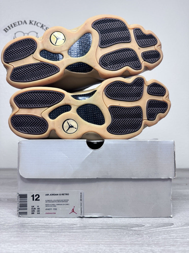 Size 12 - Nike Air Jordan 13 Wheat Men 414571-705 Brown Suede Basketball Shoes