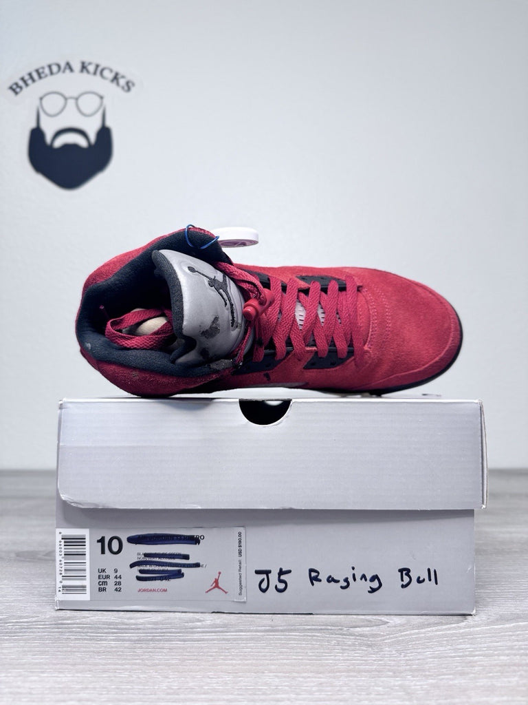 Size 10 - Nike Air Jordan 5 Retro Raging Bull 2021 DD0587-600 Men’s Preowned