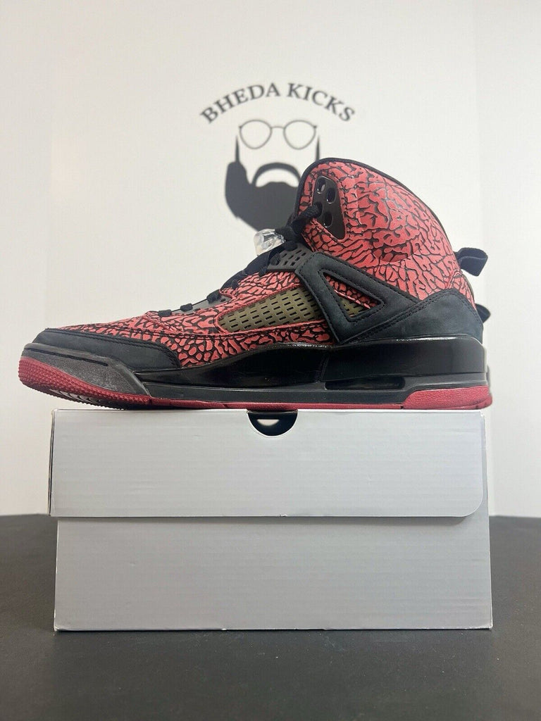 Nike Air Jordan Spizike iD Red Black Gray Preowned 532513-994 Men’s Size 13