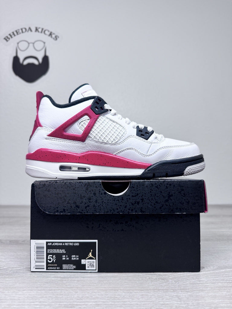 Size 5.5y - 2023 Nike Air Jordan 4 Retro GS Red Cement 408452-161 Preowned