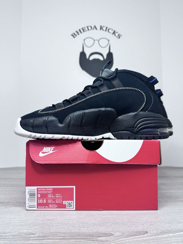 Size 9 - Nike Air Max Penny 1 Orlando Black Varsity Royal DN2487-001 Preowned