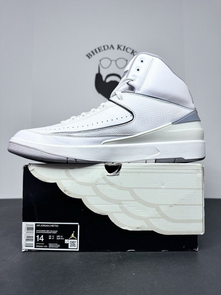 Nike Air Jordan Air Jordan 2 Retro 'White Cement' DR8884-100 Men’s Size 14