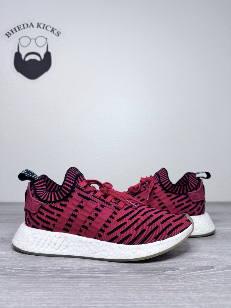 Size 10.5 - adidas NMD_R2 PK Core Red Black White Men’s Athletic Shoes (BB2910)