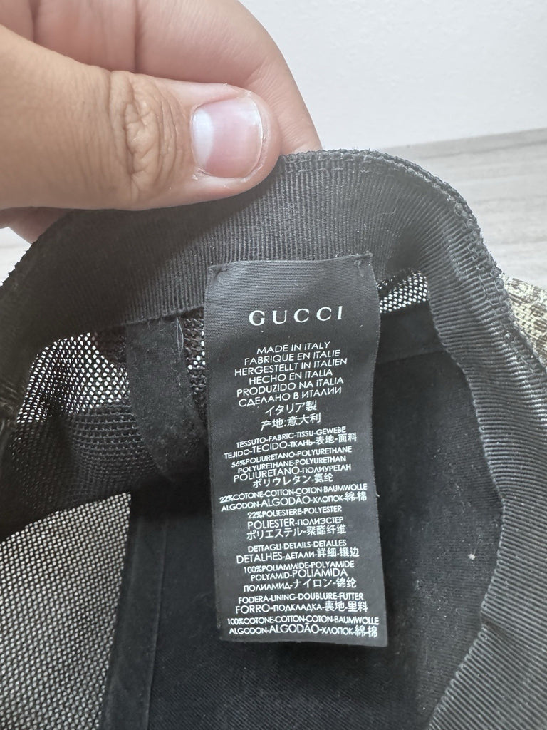 Gucci Auth XL 60 Monogram King Snake GG Supreme Baseball Cap Hat Runway