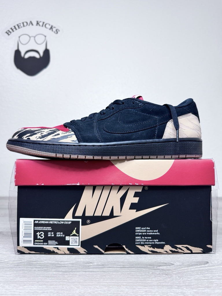 Size 13 - Jordan 1 Retro Low x Solefly DN3400-001 Preowned Authentic Rare