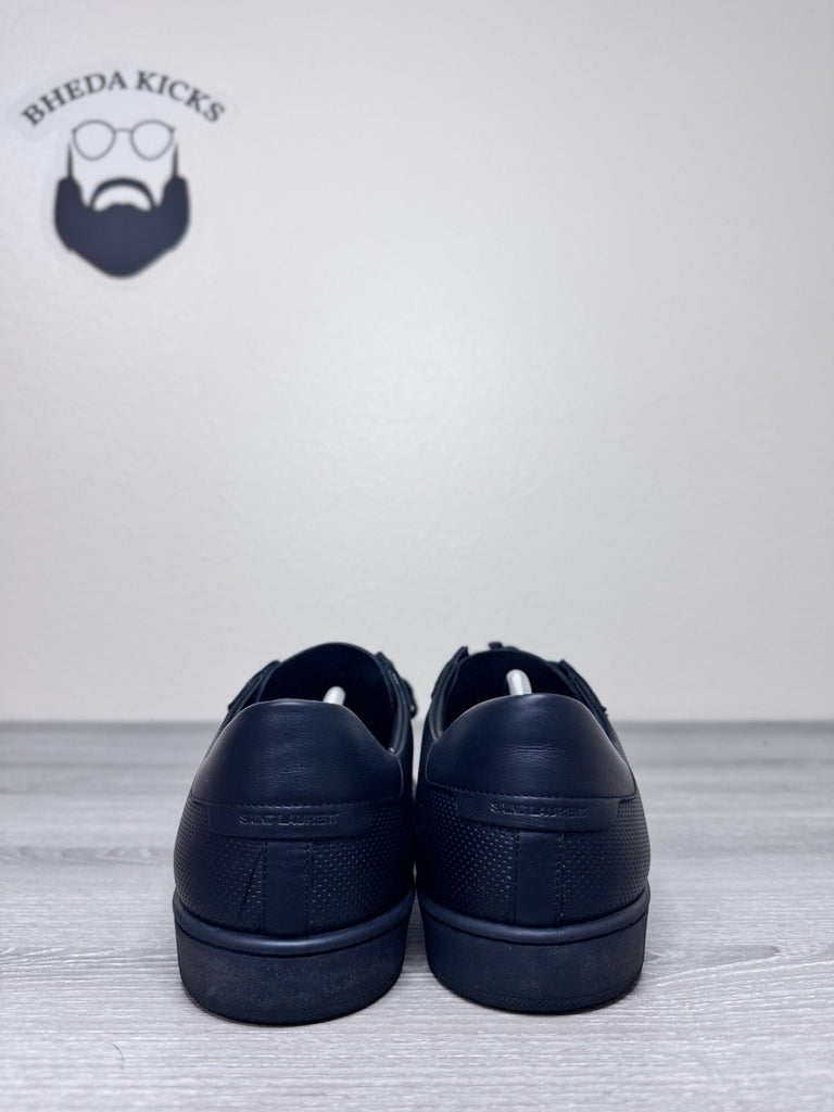 Size 46 EU/ 12 US - Saint Laurent Men's Court Classic Low-top Black Leather