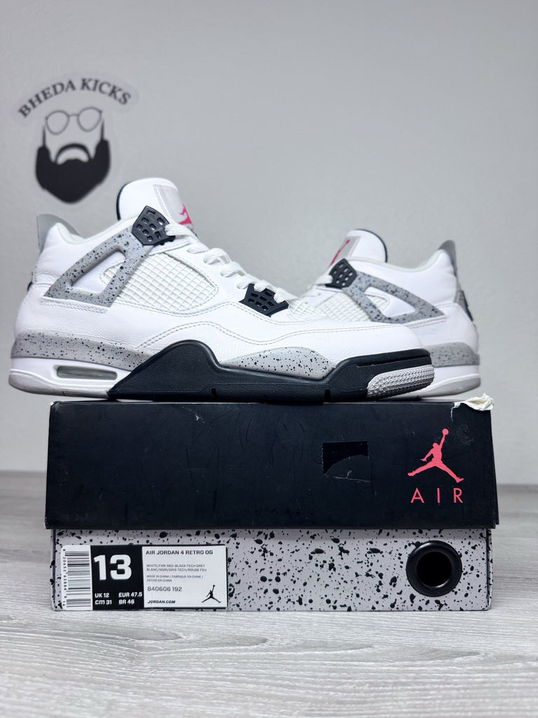 Size 13 - Air Jordan 4 Retro White Cement 4 (2016) 840606-192 Preowned