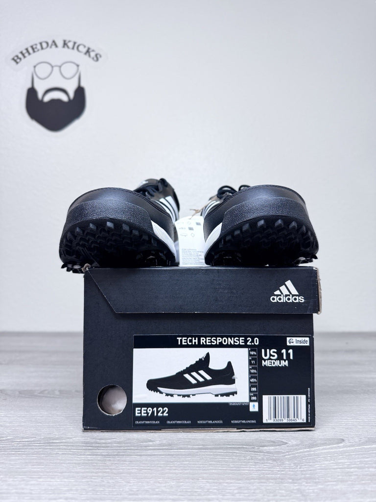 Size 11 - Men’s Adidas Tech Response 2.0 Black Soft Spike Golf Shoes EE9122 NEW
