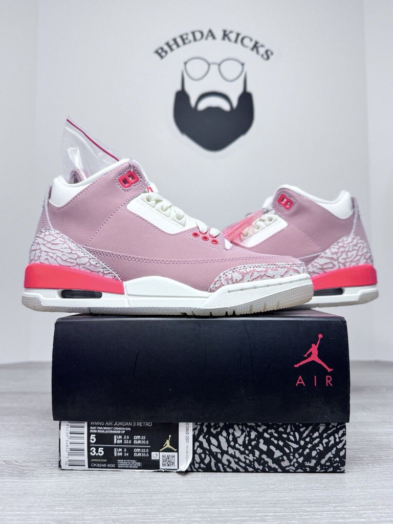 Size 5W - Air Jordan Wmns Air Jordan 3 Retro 'Rust Pink' CK9246-600 NEW DS