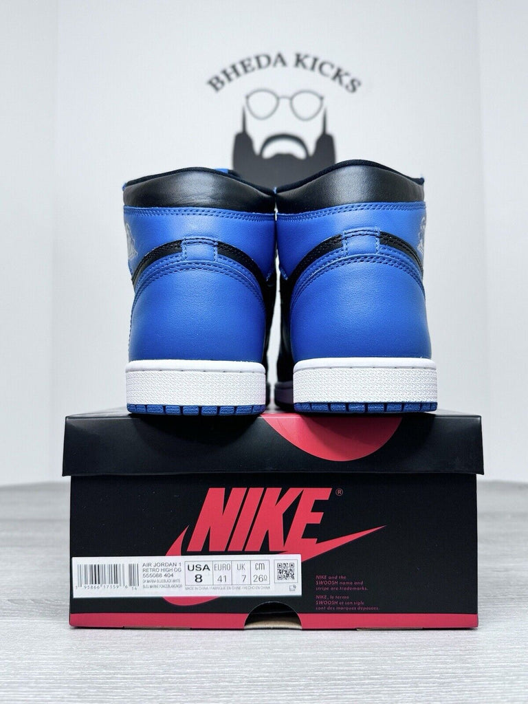 Size 8 - Nike Air Jordan 1 Retro High OG (555088-404) Dark Marina Blue NEW DS