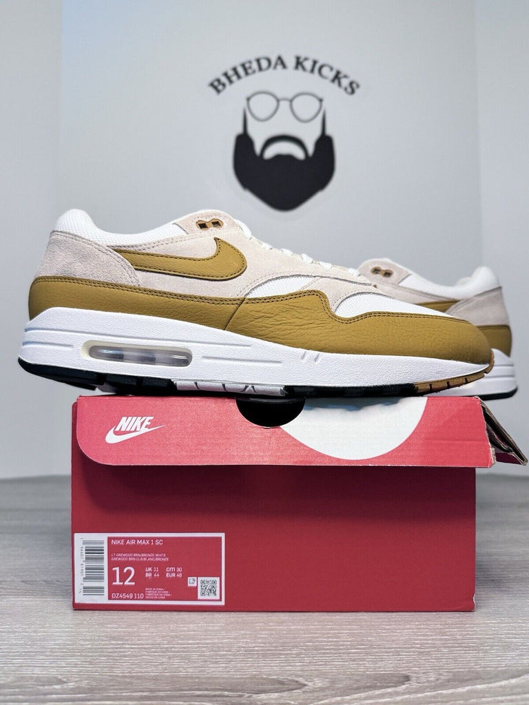 Size 12 - Nike Air Max 1 SC DZ4549-110 Bronze Men’s Worn Once Authentic