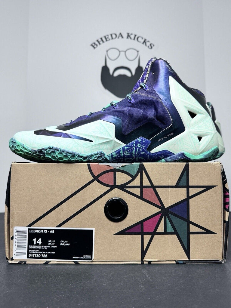 Nike Lebron 11 All-Star Gumbo NOLA 2014 647780-735 Preowned Men’s Size 14