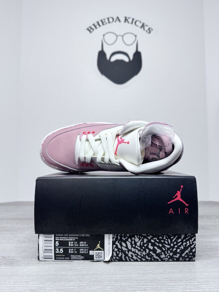 Size 5W - Air Jordan Wmns Air Jordan 3 Retro 'Rust Pink' CK9246-600 NEW DS