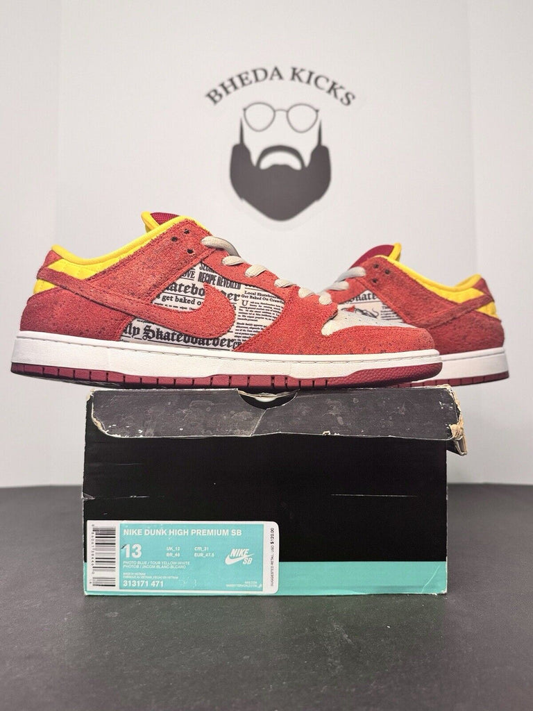 Size 13 - Nike SB Dunk Low Premium QS Crawfish 2014  504750-660 Rare Clean