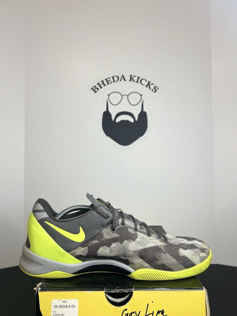 Nike Kobe 8 VIII System Grey Camo Volt Preowned 555035-063 Rare Men’s Size 13