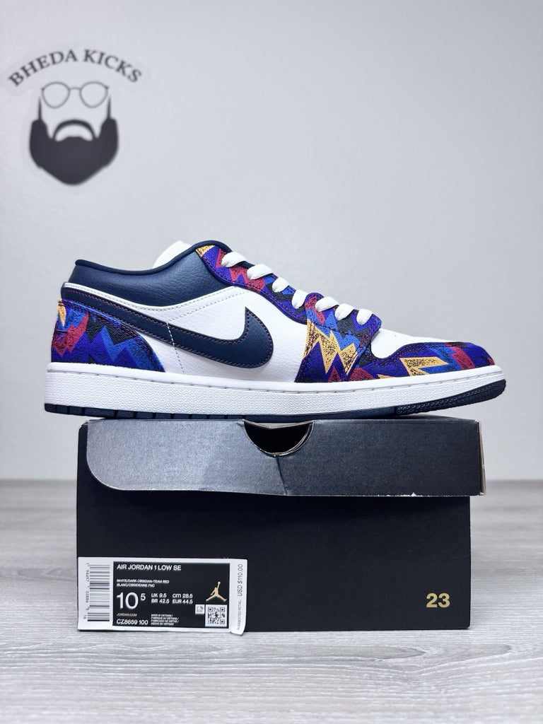Size 10.5 - Air Jordan 1 SE Low Nothing But Net CZ8659-100 Preowned
