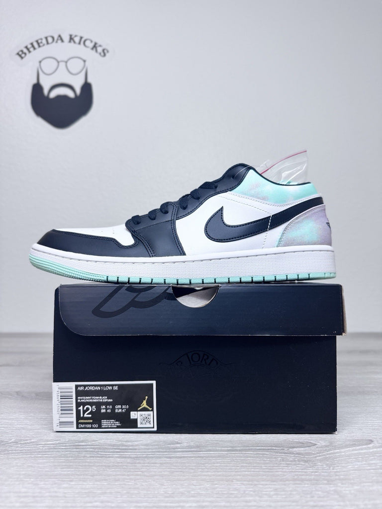 Size 12.5 - Air Jordan 1 SE Low Tie Dye DM1199-100 Auhthentic Og NEW DS
