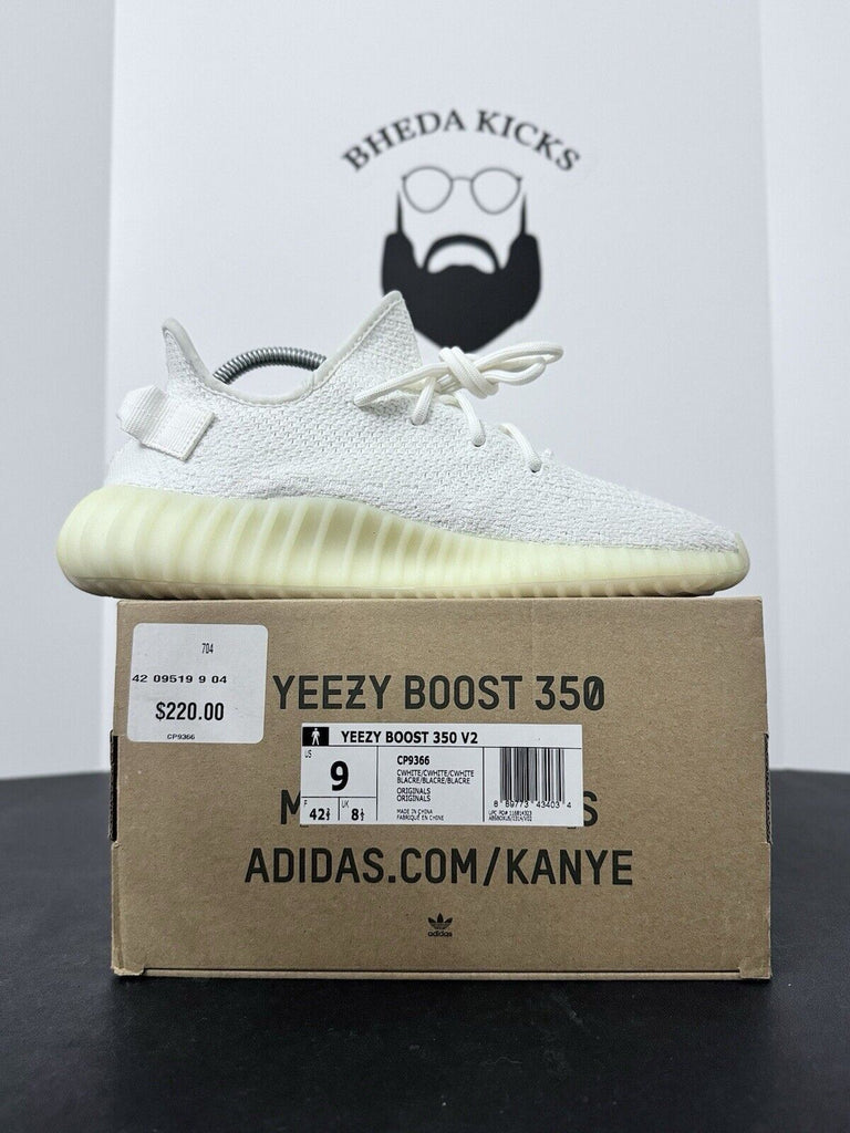 Adidas Yeezy Boost 350 V2 Low Cream White Triple White CP9366 Men’s Size 9