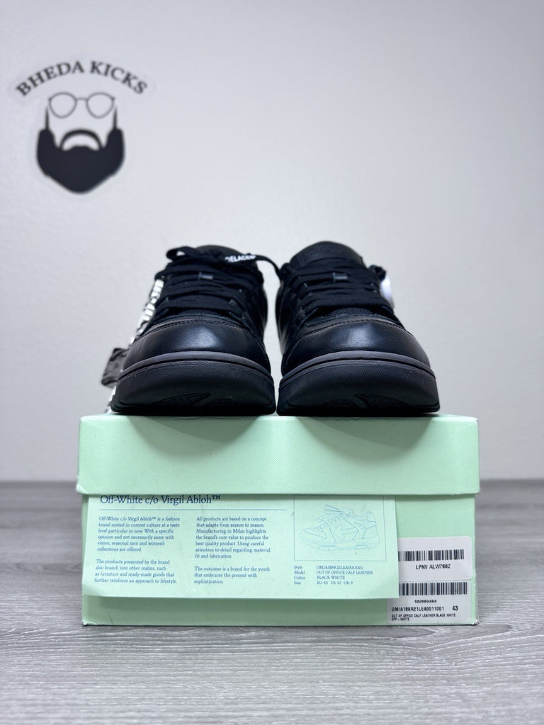 Size 43 EU/10 US - Off-White Out of Office Black White Panda Sneakers Preowned