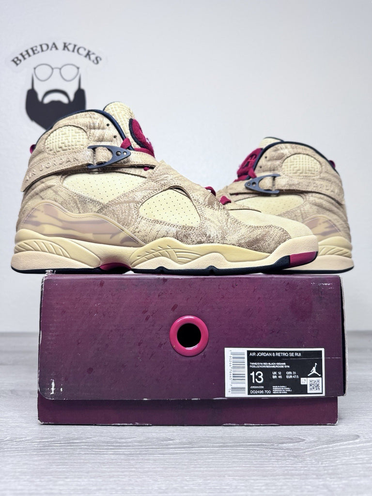Size 13 - Nike Air Jordan 8 "Rui Hachimura Black Samurai" DO2496-700 Preowned