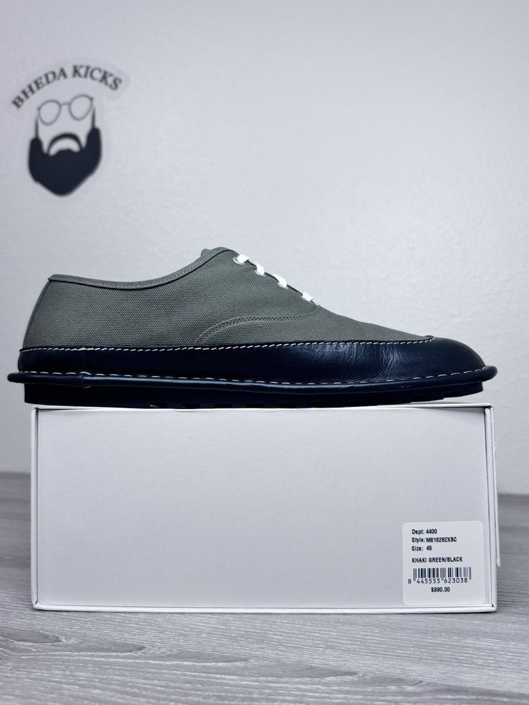 Size 45 EU - LOEWE Bay Lace-Up Khaki Green Black (Size 12 US) Worn Once Rare