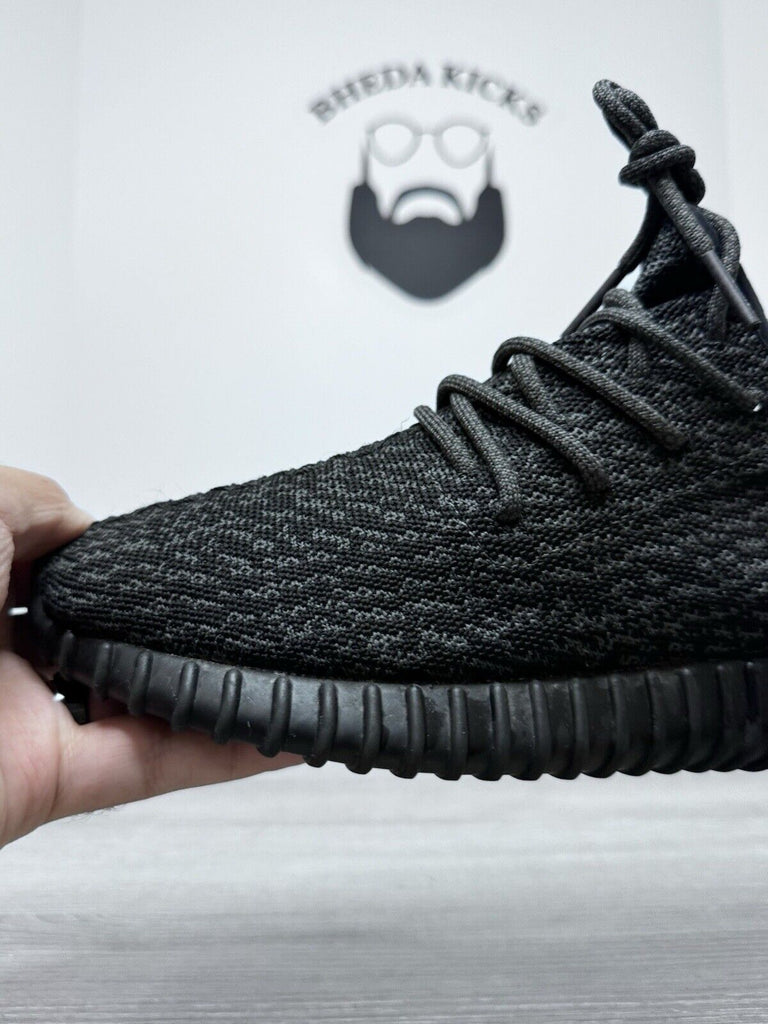 Size 9.5 - adidas Yeezy Boost 350 Low Pirate Black 2015 AQ2659 Preowned