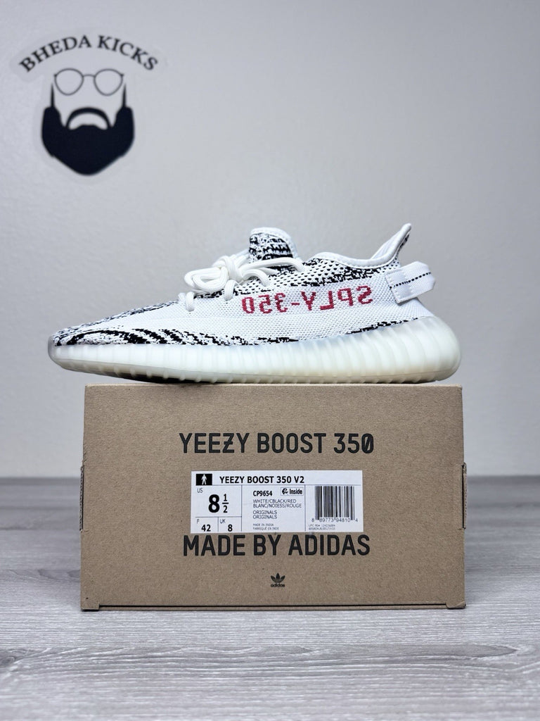 Size 8.5 - adidas Yeezy Boost 350 V2 Low Zebra CP9654 Brand New