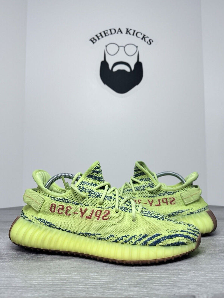 Size 9.5 - Adidas Yeezy Boost 350 V2 Semi Frozen Yellow Green B37572 Men’s