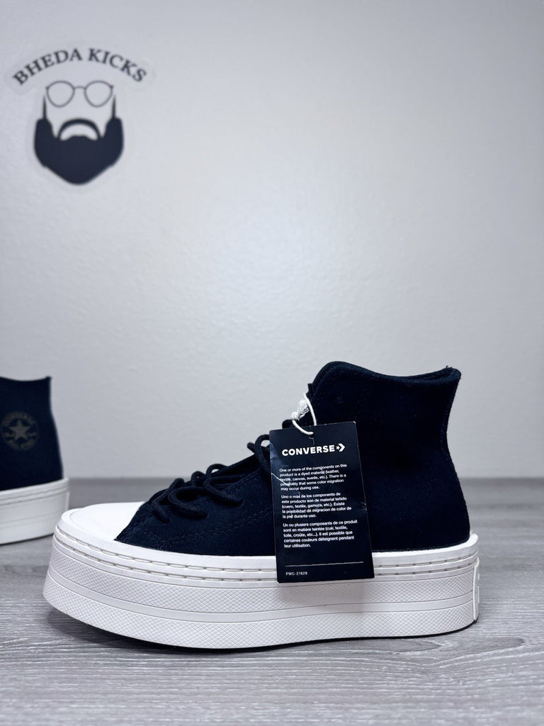 Size 5.5W - Converse Chuck Taylor Modern Lift Platform Women Suede Black A05285C