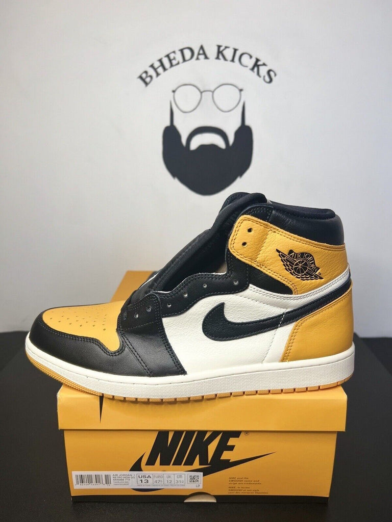 Nike Air Jordan 1 Retro High OG “Taxi” Yellow Toe 555088-711 New DS RARE Size 13