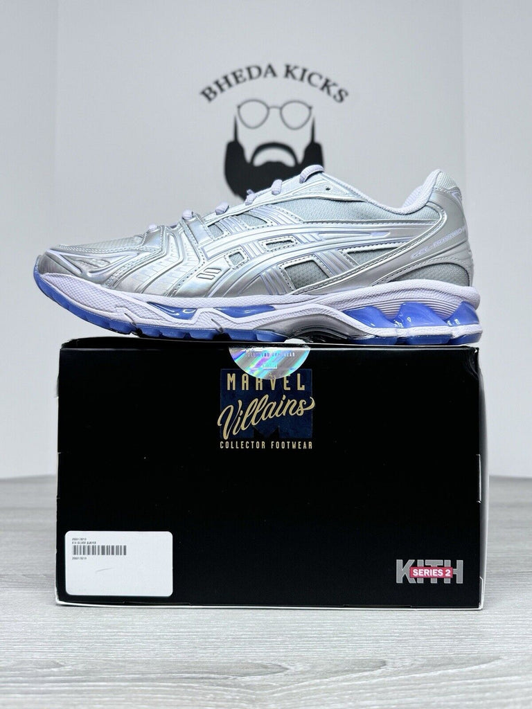 Size 10 - ASICS Gel-Kayano 14 Kith Marvel Villains Silver Surfer NO COMIC NEW DS