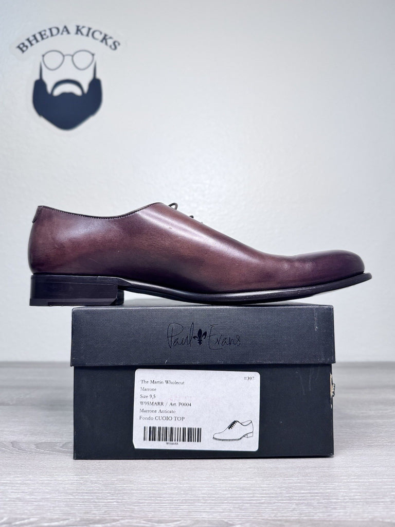 Size 9.5 - Paul Evans The Martin Wholecut Marrone Dress Shoes (Fits 10.5)