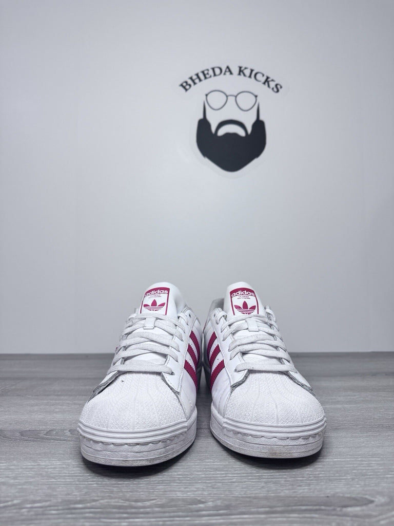 Size 10 - Adidas Mens Superstar H68094 White Casual Shoes Sneakers Preowned