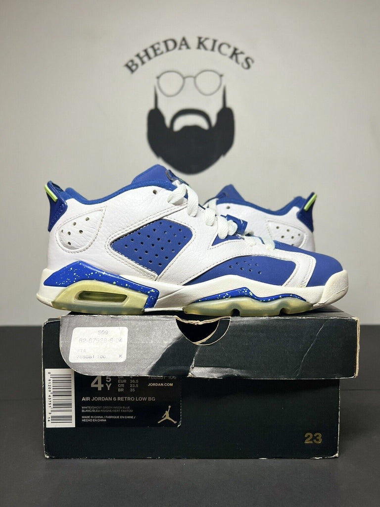 Nike Air Jordan 6 Retro Low Size 4.5Y Seattle Seahawks 768881-106 Ghost Green