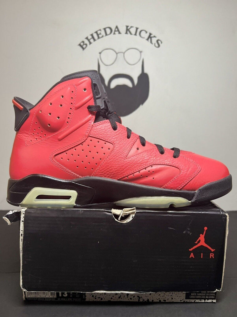 Air Jordan 6 Retro Infrared 23 Toro Mens Sneakers 384664-623 Size 13 Preowned Og