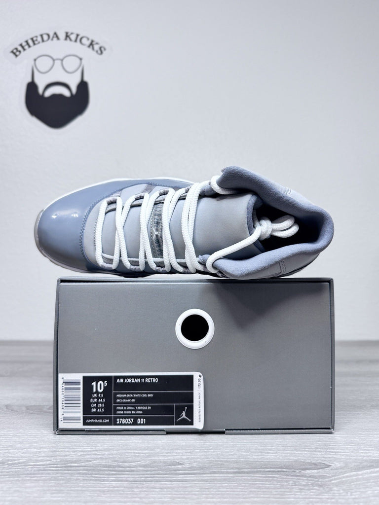 Size 10.5 - Air Jordan 11 Cool Grey 2010 Retro Mens Sneakers 378037-001 New