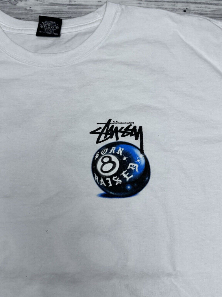 Stüssy Born X Raised 8 Ball Tee Size 2XL