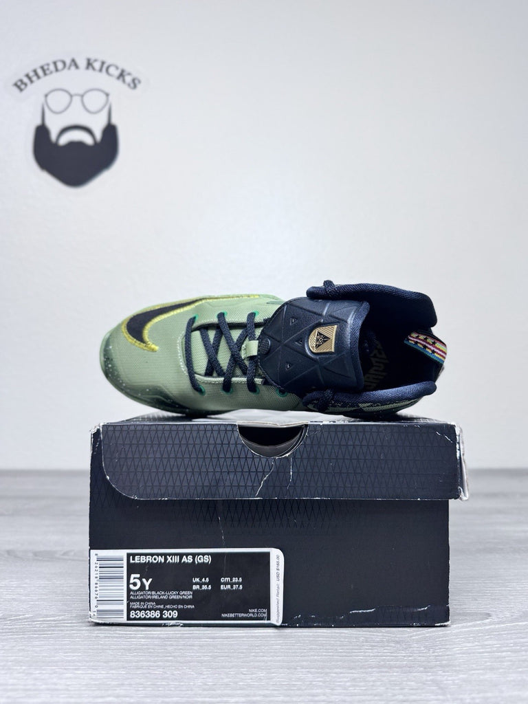 Size 5y - Nike LeBron 13 XIII All Star Green Alligator Basketball 836386-309