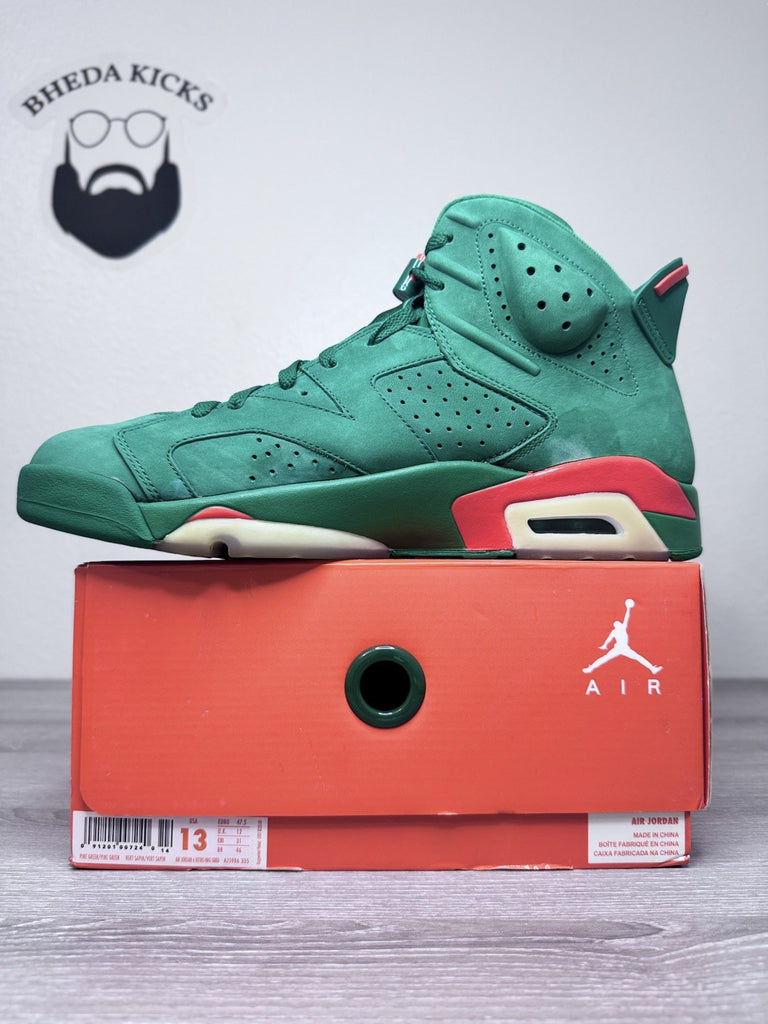 Size 13 - Nike Air Jordan 6 Retro Gatorade Green AJ5986-335 Men's Preowned
