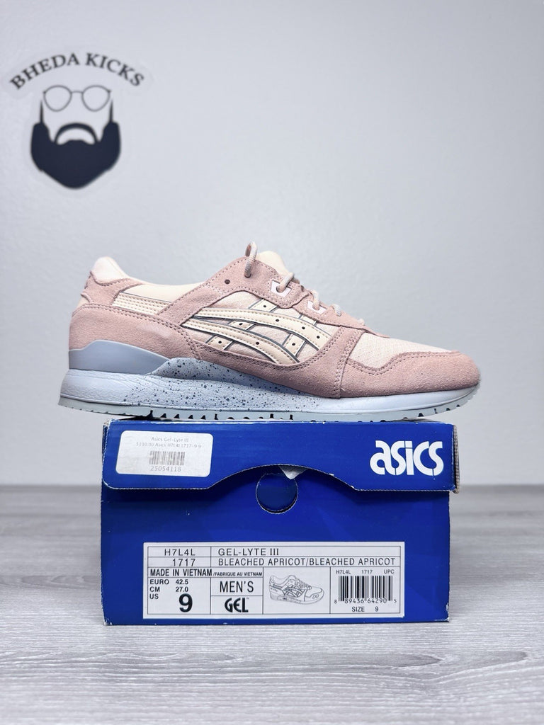Size 9 - Asics Gel-Lyte III 'Bleached Apricot' Men's Beige Gray H7L4L-1717 NEW