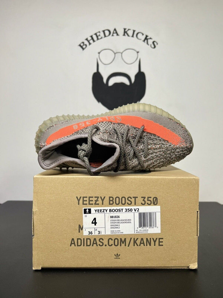 Adidas Yeezy Boost 350 V2 Beluga Size 4 BB1826 Preowned Men’s Sneaker Authentic