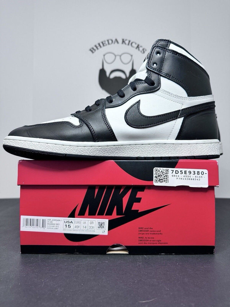 Jordan 1 Retro High 85 OG 'Black White' BQ4422-001 Preowned Rare Men’s Size 15