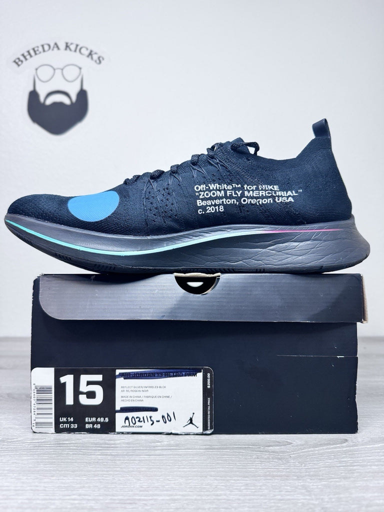Size 15 - Nike Zoom Fly Mercurial Off-White Black Men's AO2115-001 Sneakers